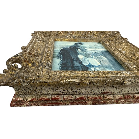 1950s Framed Print-Morisot "On the Terrace"- Impressionism- 9"x10" - Picture 4 of 4